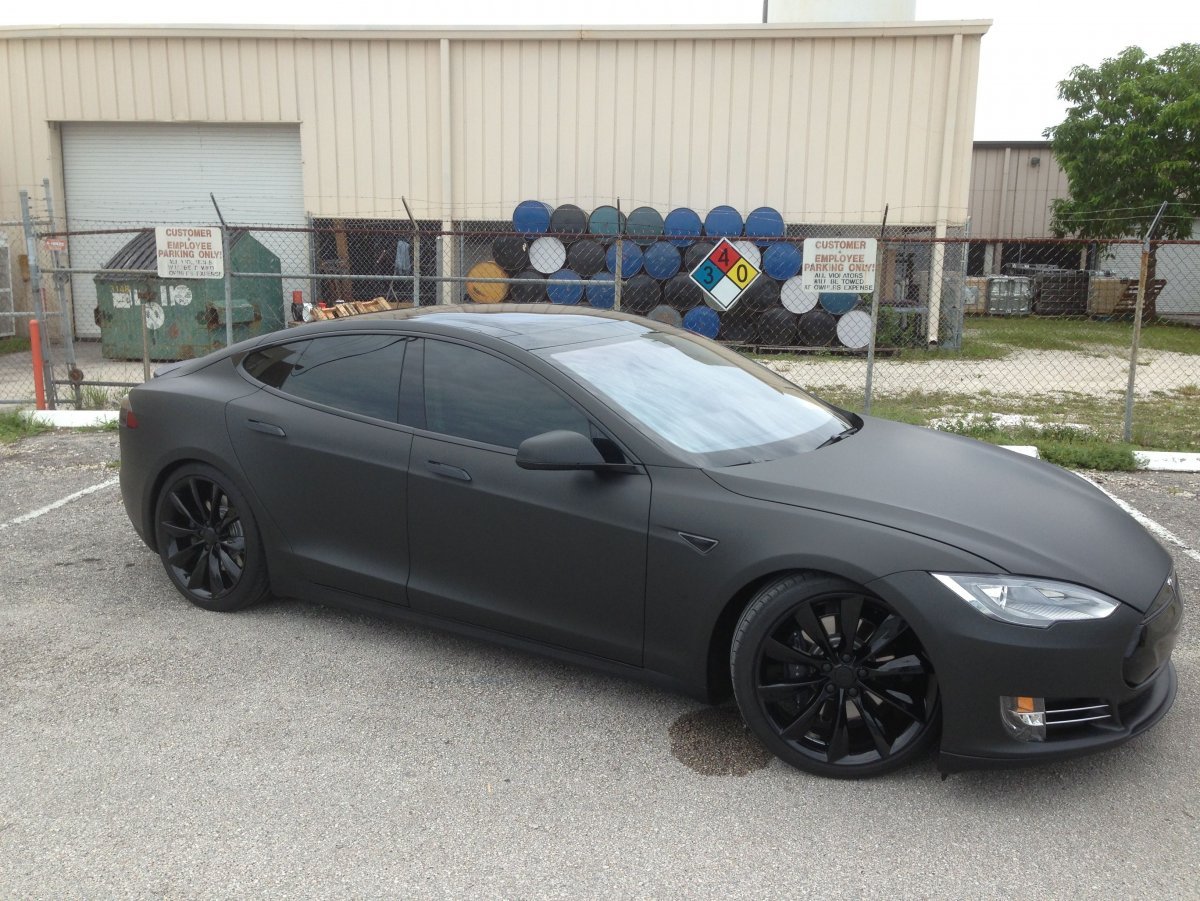 Tesla model s Black матовая