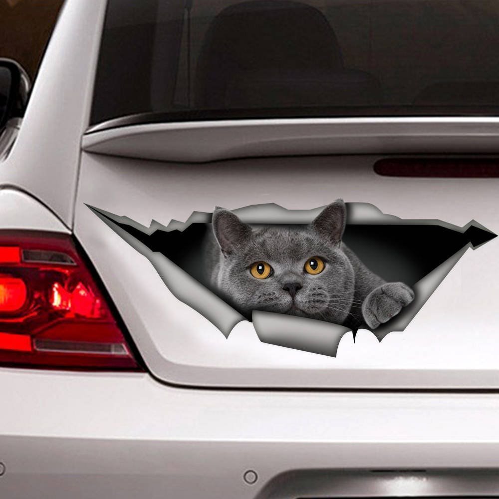 Наклейка кошка на машину