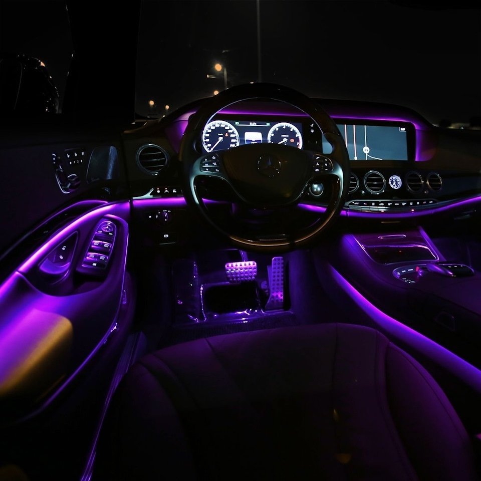 Mercedes w222 салон подсветка