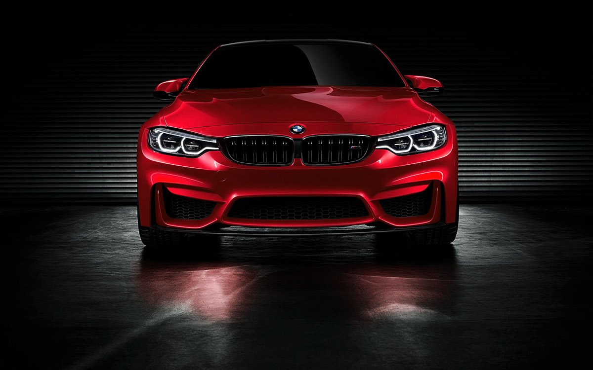 BMW m4 черно красная