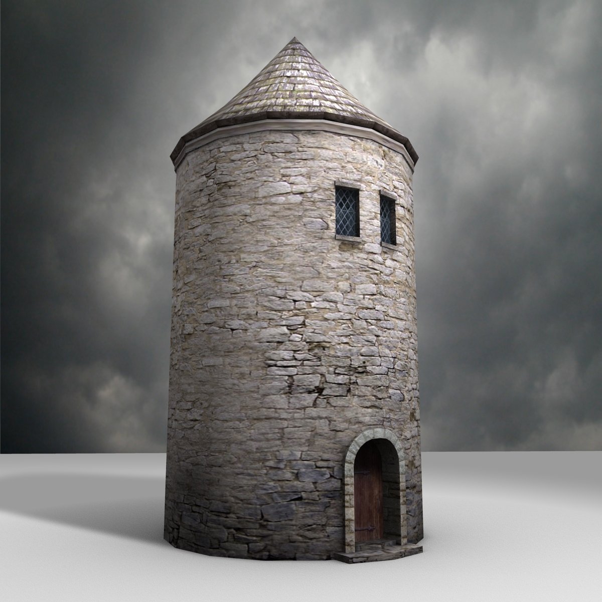 Башня донжон в средневековом замке