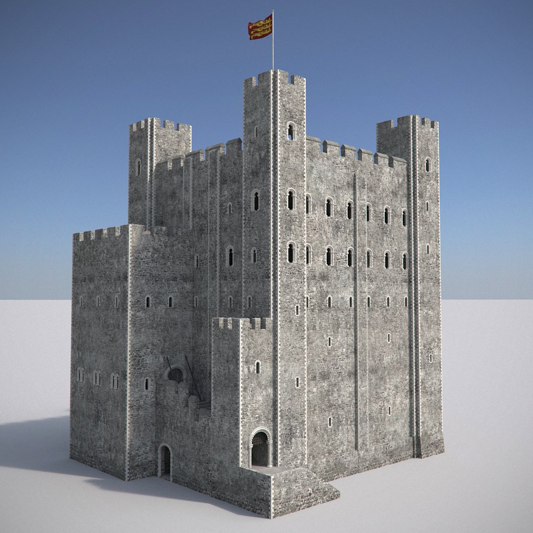 Замок Рочестер 3д модель