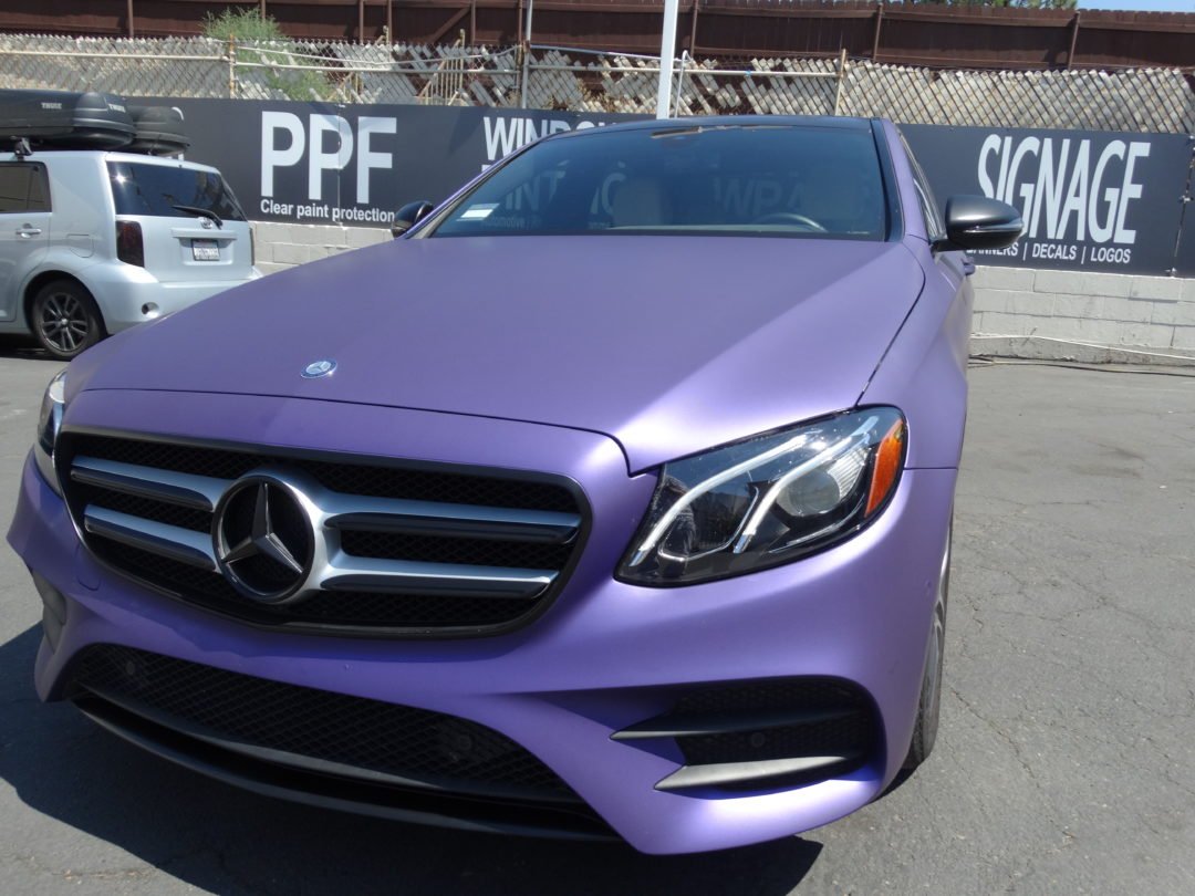 Mercedes w204 фиолетовый матовый