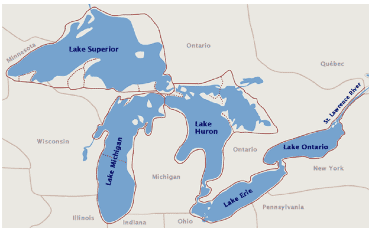 Озера системы великих озер верхнее