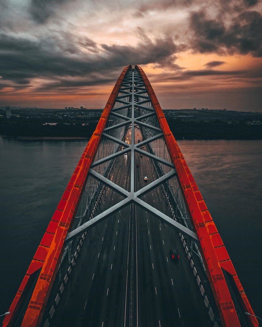 Бугринский мост Новосибирск лето