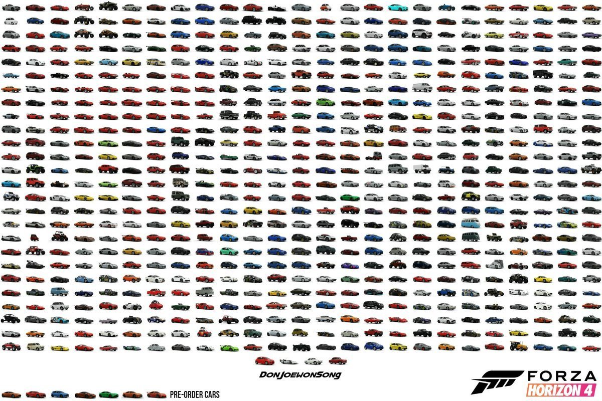 Форза хорайзен 4 машины список