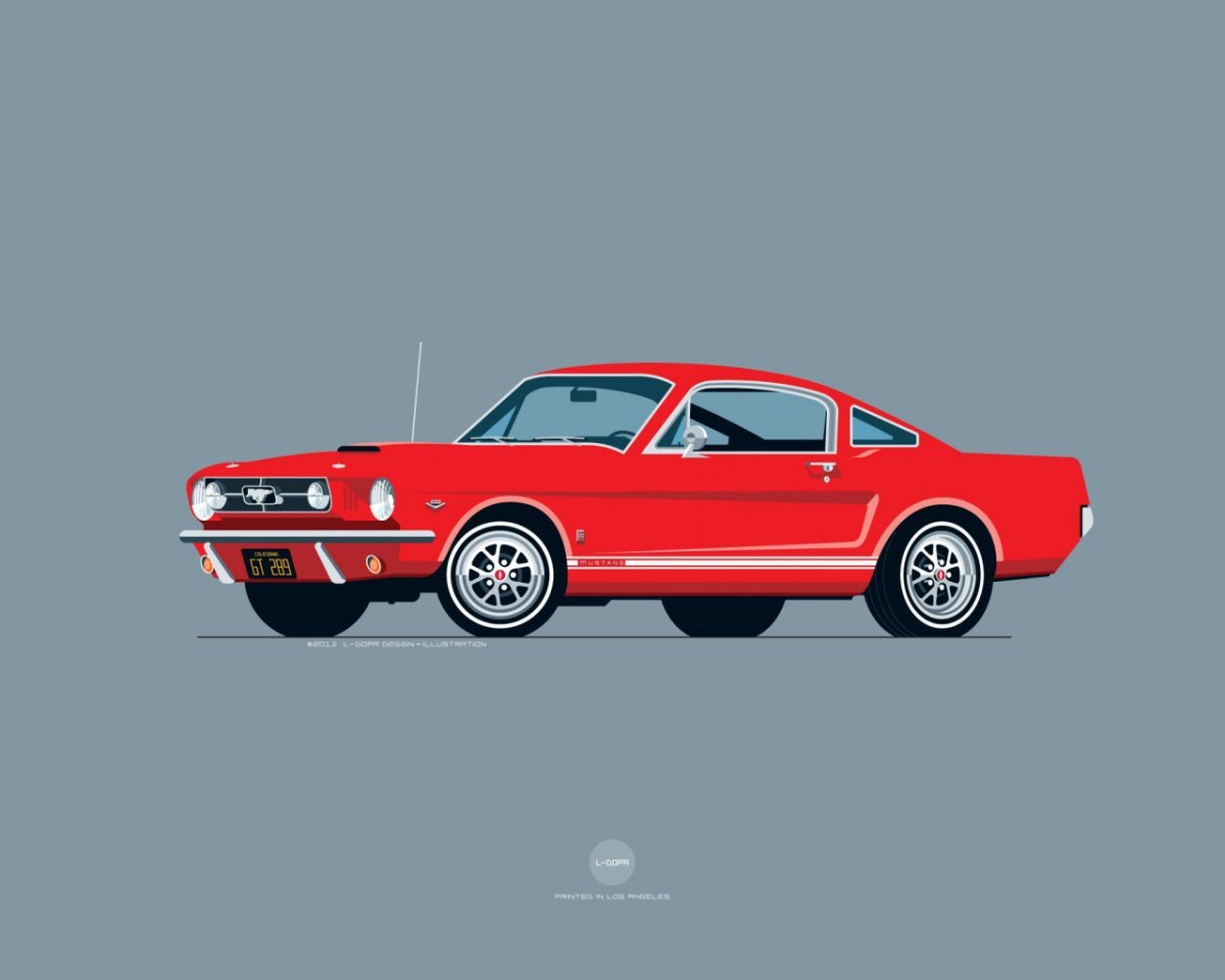 Ford Mustang 1965 illustration