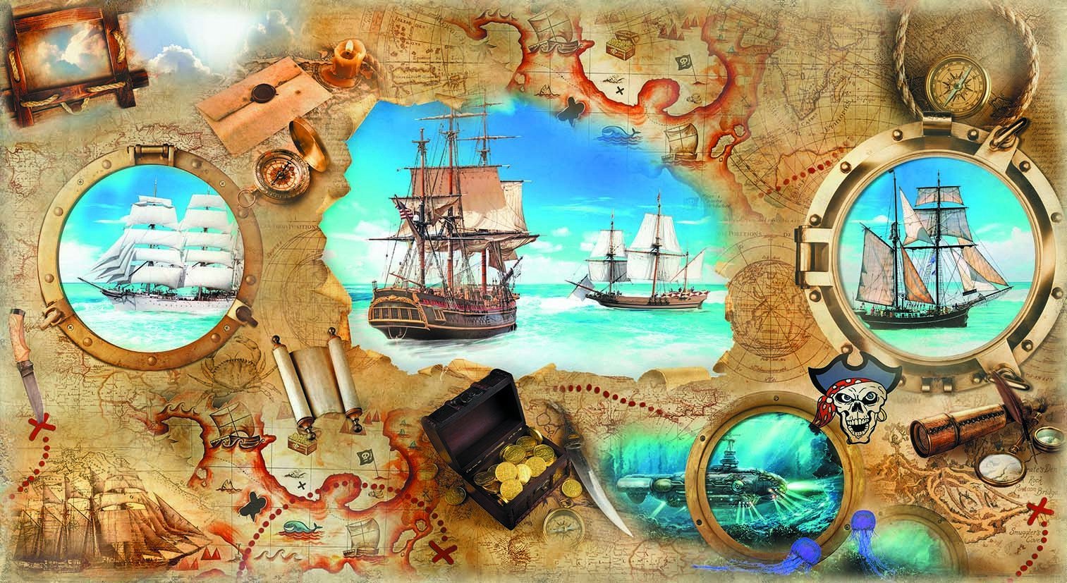 Приключенческая тематика. Пиратская тема. Морская тематика. Старые пиратские карты. Фон морская тематика.