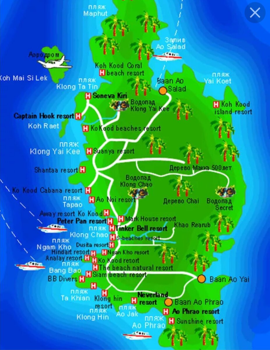Ко Кут остров в Тайланде на карте