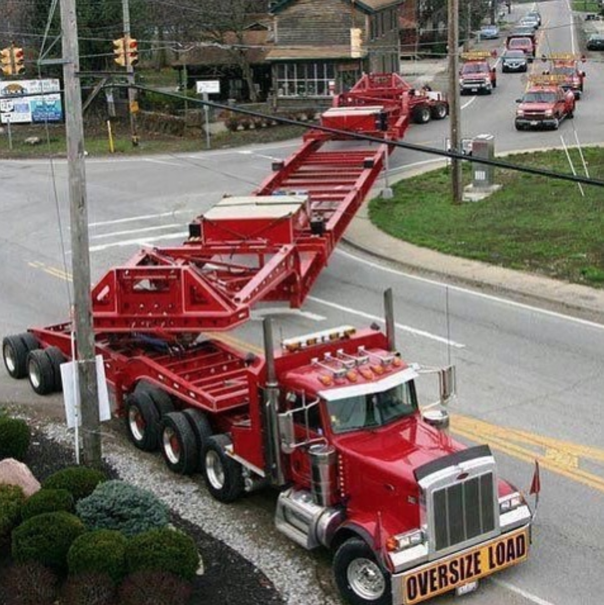 Работа больших грузовиков