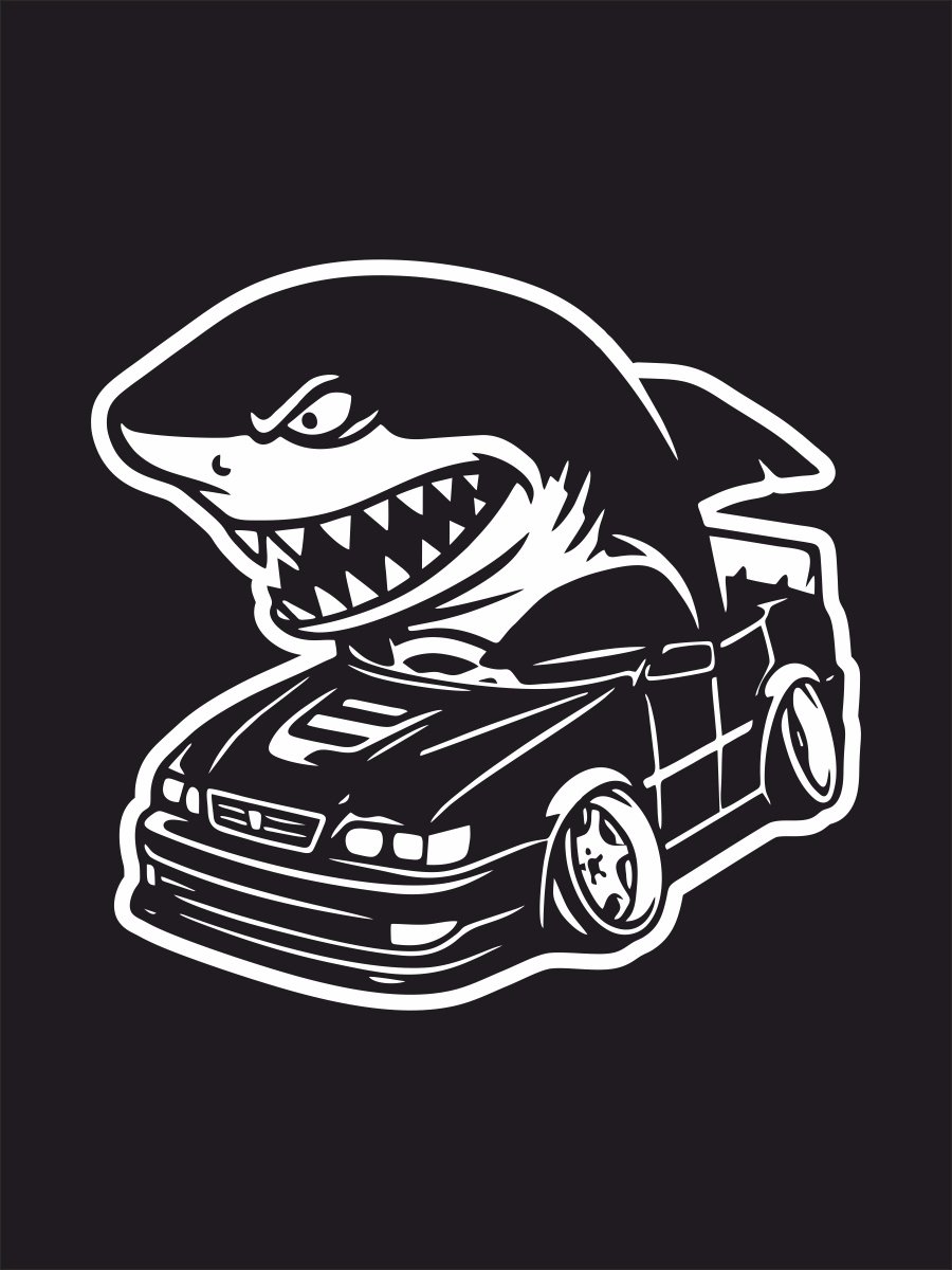 Наклейка на авто "акула"