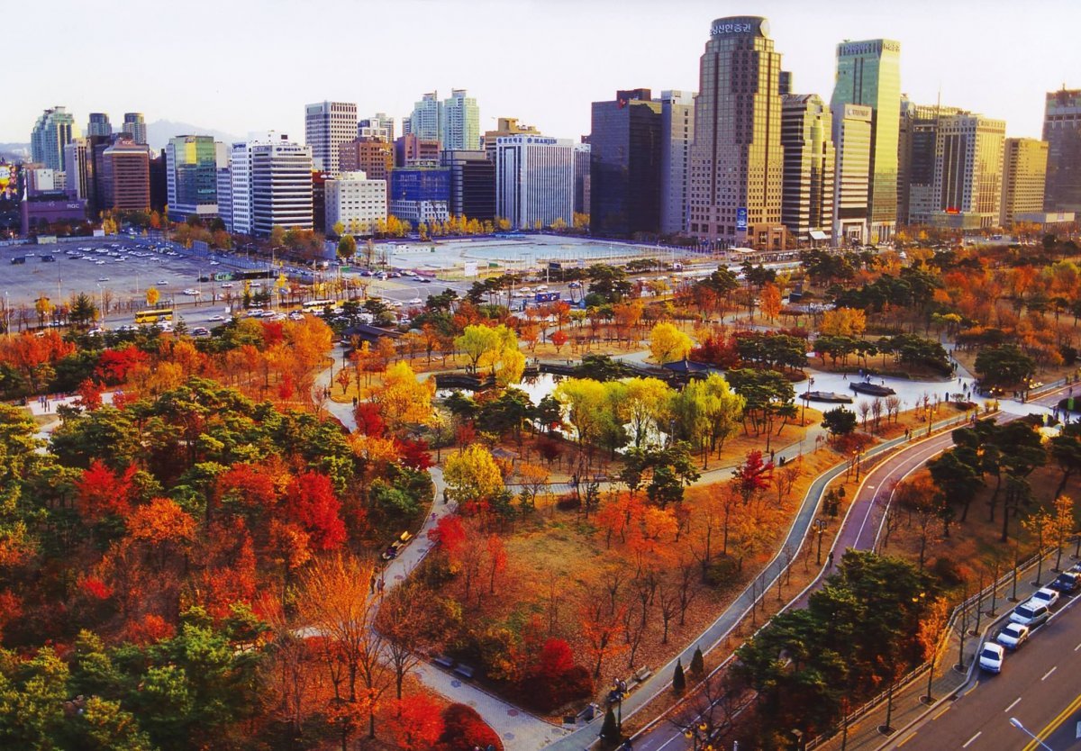 Сеул Южная Корея осень