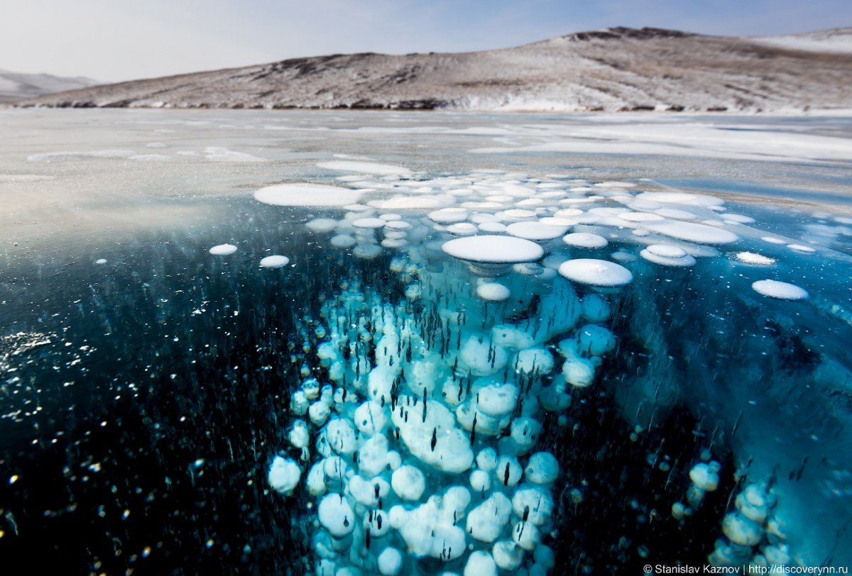 Метановые пузырьки на Байкале