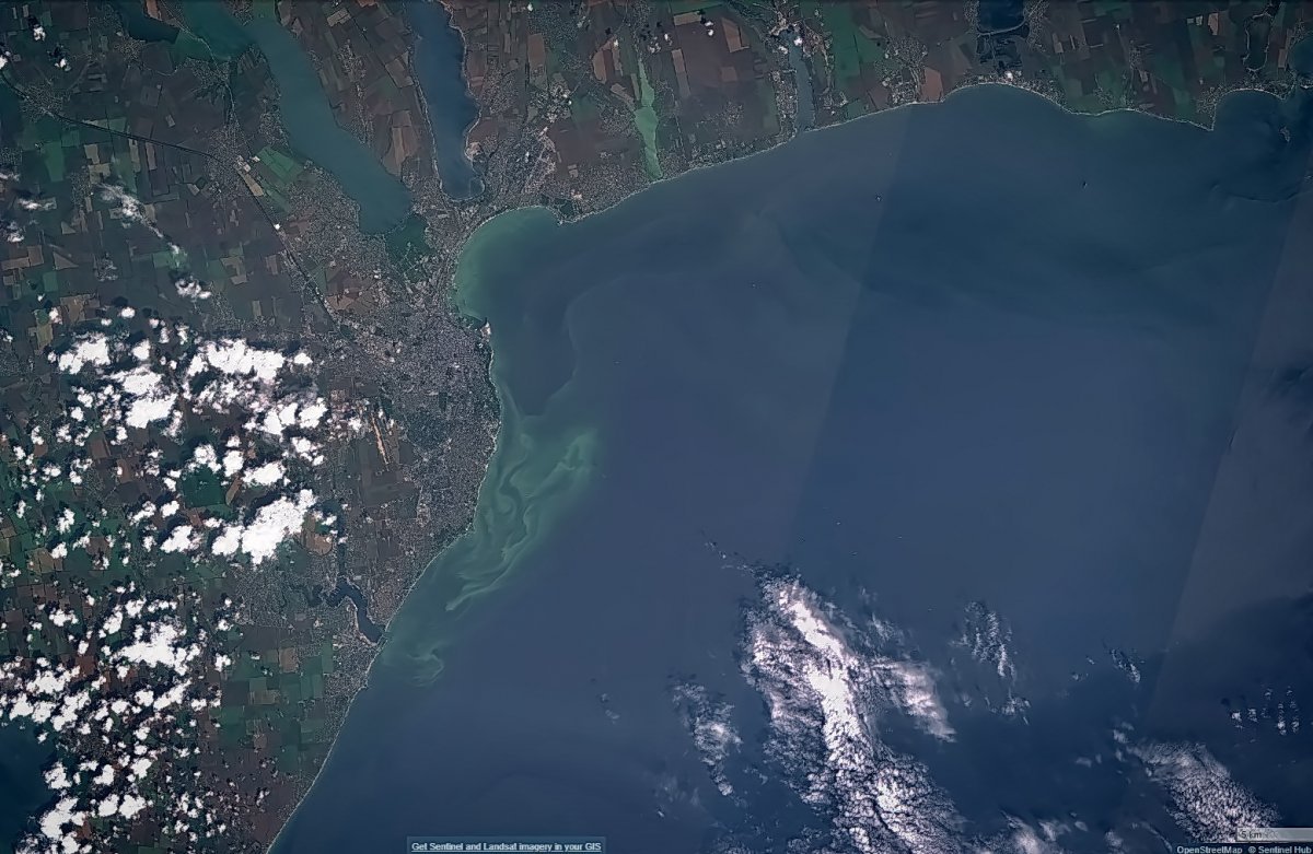 Черное море фото со спутника