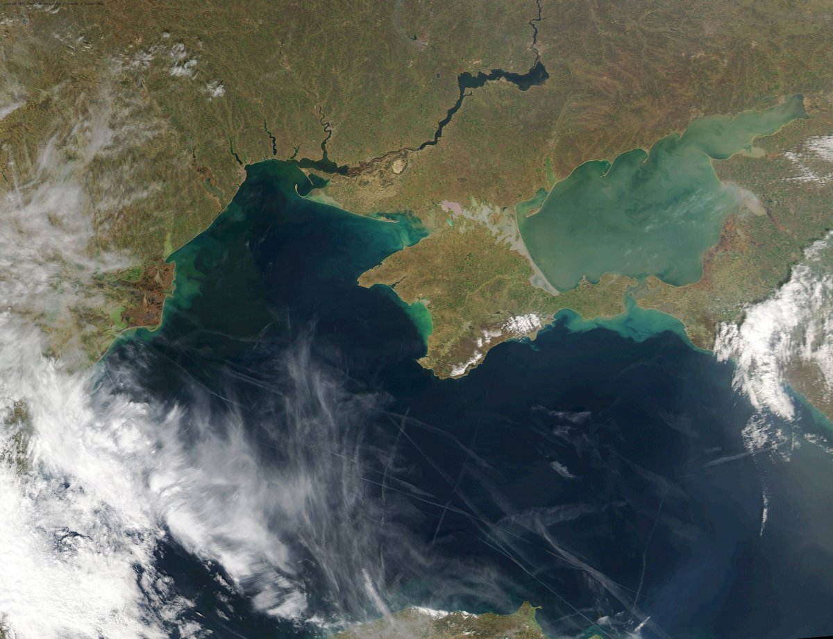 Черное море снимок из космоса