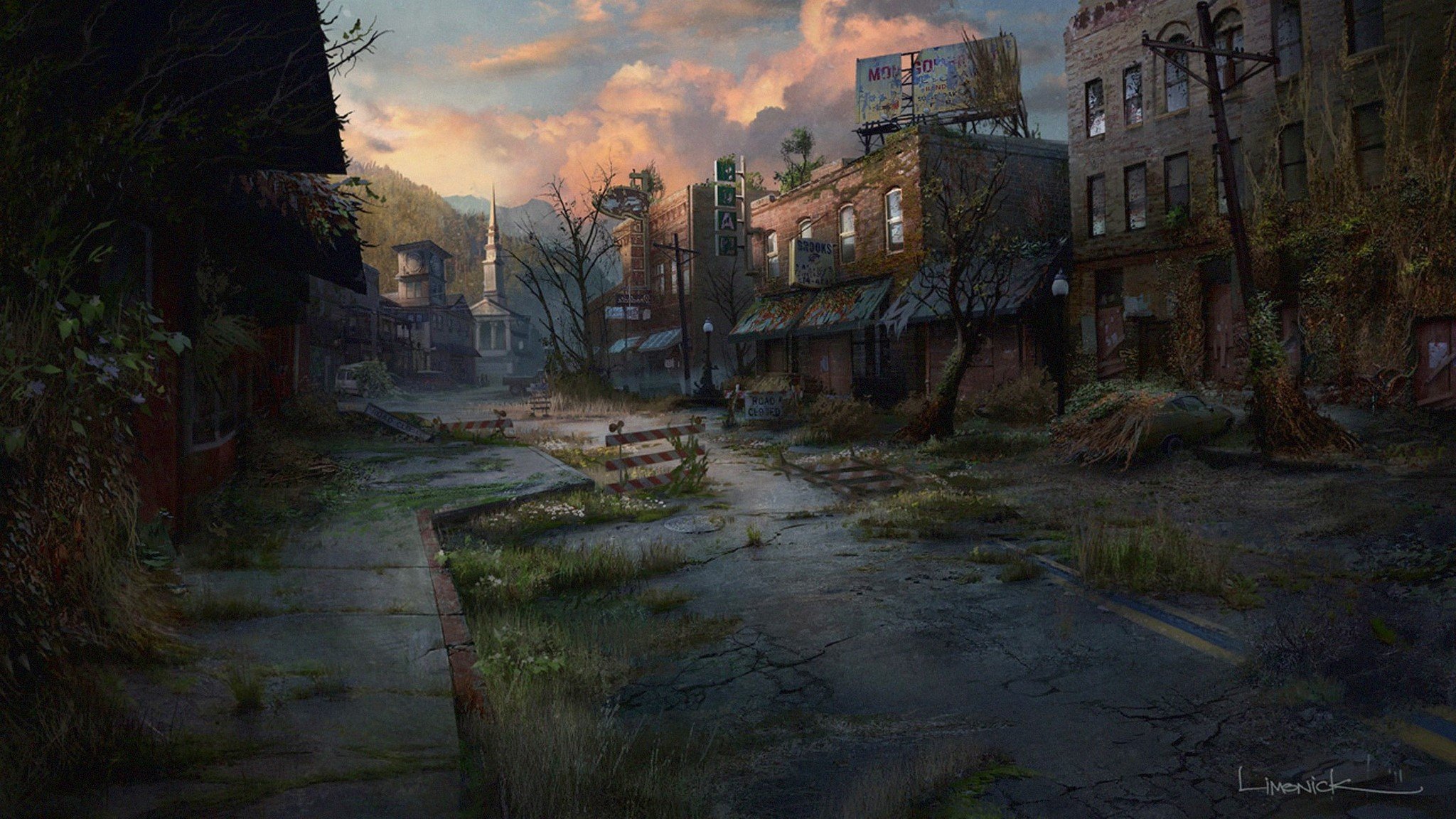 Town of us 3 3 1. The last of us 2 город. Заброшенный город the last of us 2. Постапокалипсис the last of us. The last of us постапокалиптические Art.