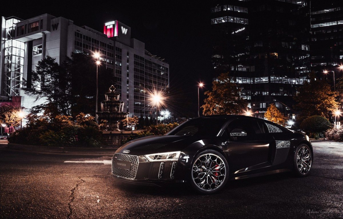 Audi r8 ночная