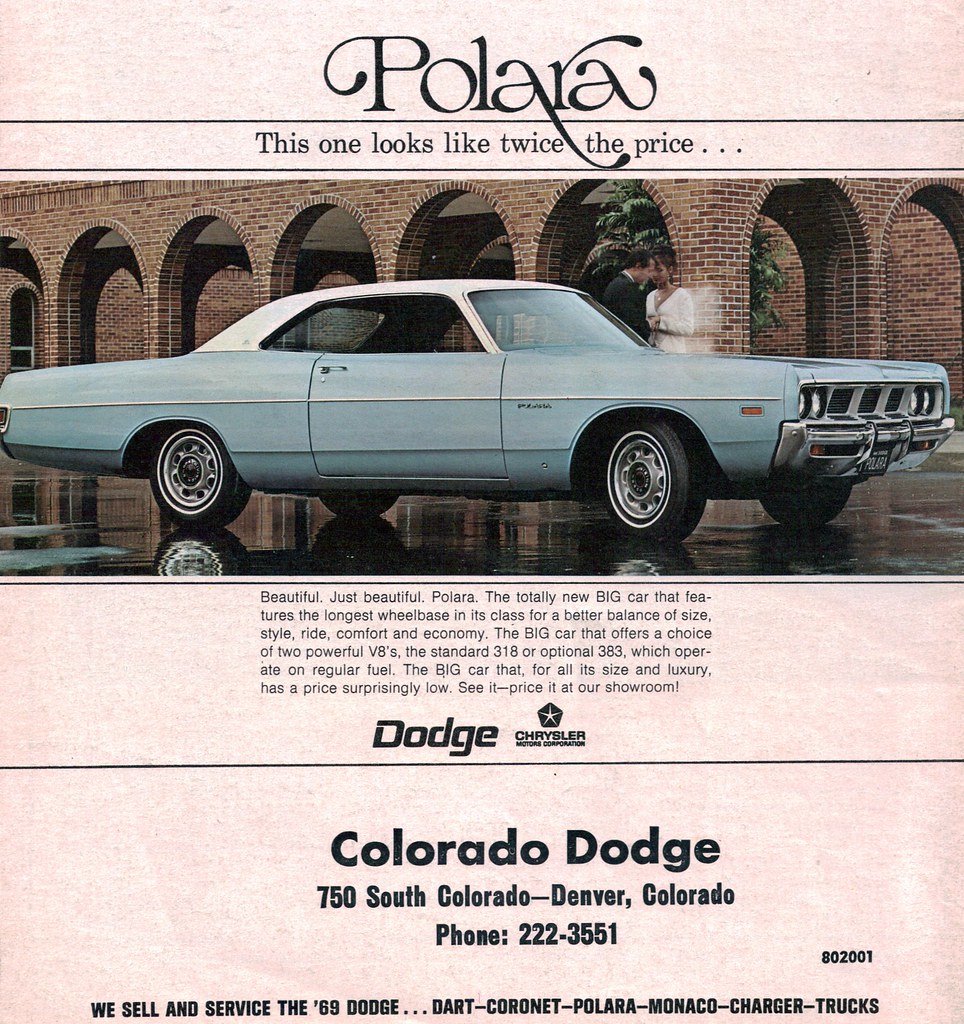 Dodge Polara 1969 технические характеристики