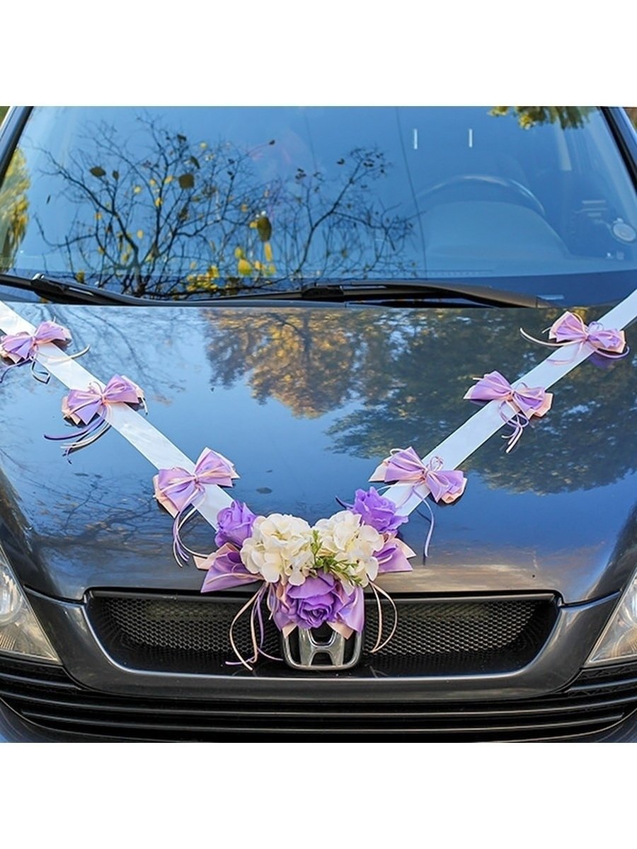 Свадебные ленты на машину