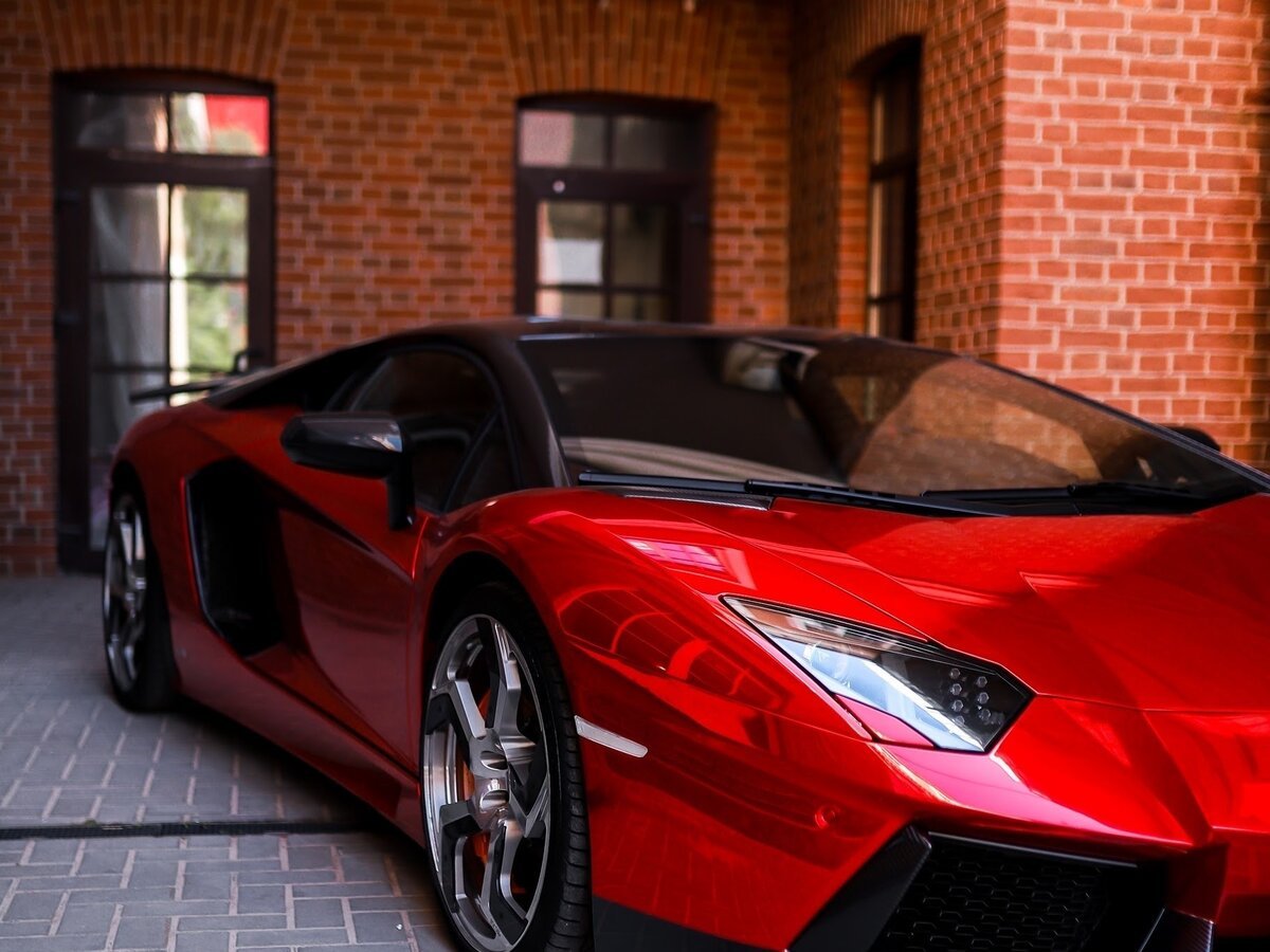 Lamborghini Aventador lp700 красный