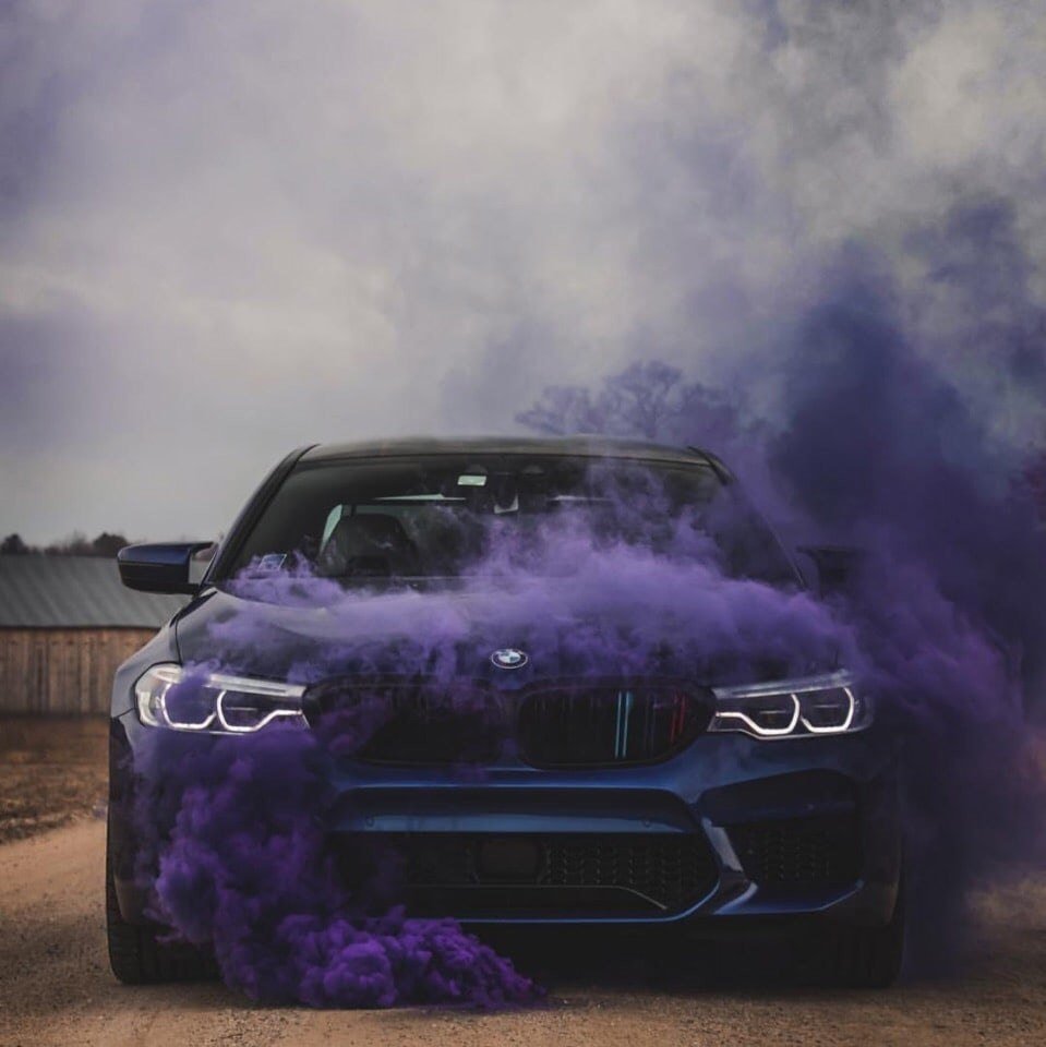 BMW m5 дым