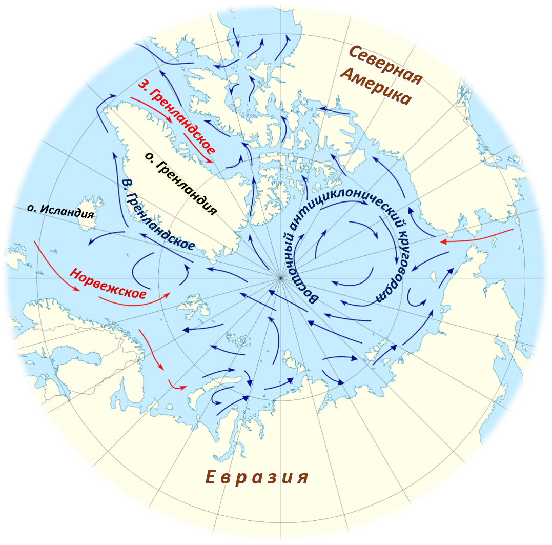 Течения Северного Ледовитого океана на карте. Течения Северного Ледовитого океана. Течения Северного Ледовитого океана теплые и холодные на карте. Основные морские течения Северного Ледовитого океана. Экватор северно ледовитый океан