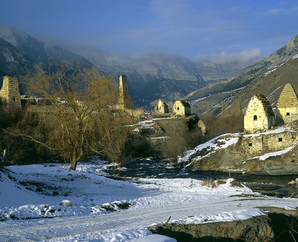Северная Осетия Фиагдон зима