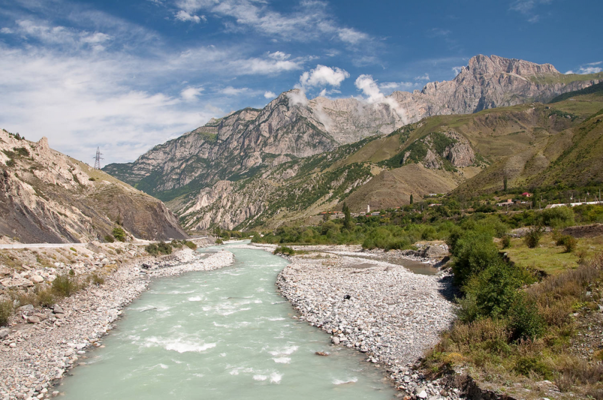 Река Терек в Дагестане