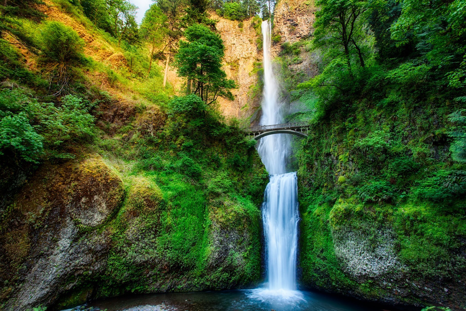 Самые красивые медленно. Малтнома-Фолс, штат Орегон. Водопад Малтнома Орегон. Водопад Малтона в Орегоне. Величественный водопад Малтнома (США).