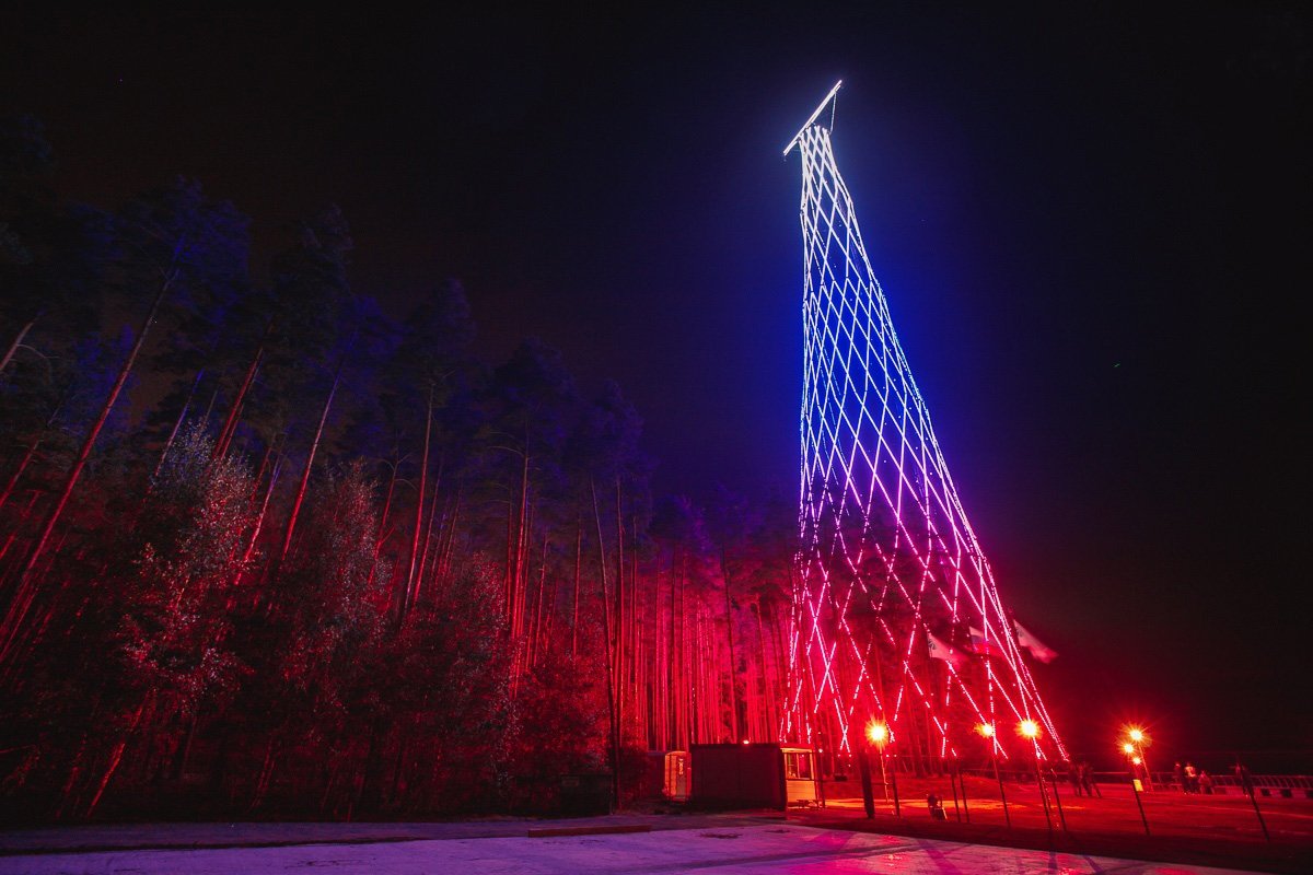 Шуховская башня Дзержинск подсветка