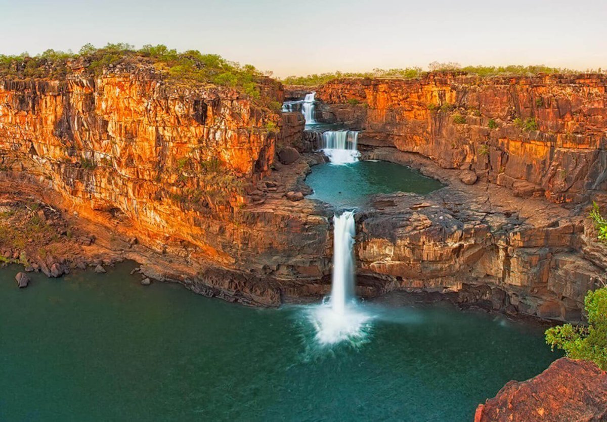 Очень интересные места в мире. Плата Кимберли Австралии. Водопад Митчелл Австралия. Западная Австралия Кимберли. Четырехуровневый водопад Митчелл, Австралия.