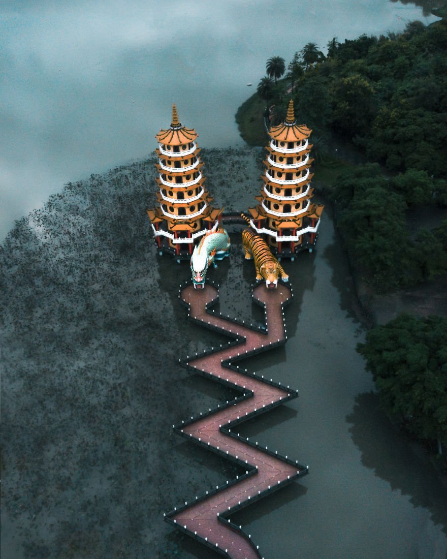 Тайвань храм дракона и тигра