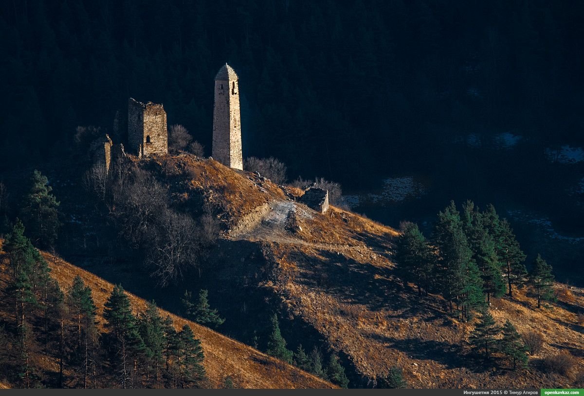 Отреставрированная башня Ингушетия
