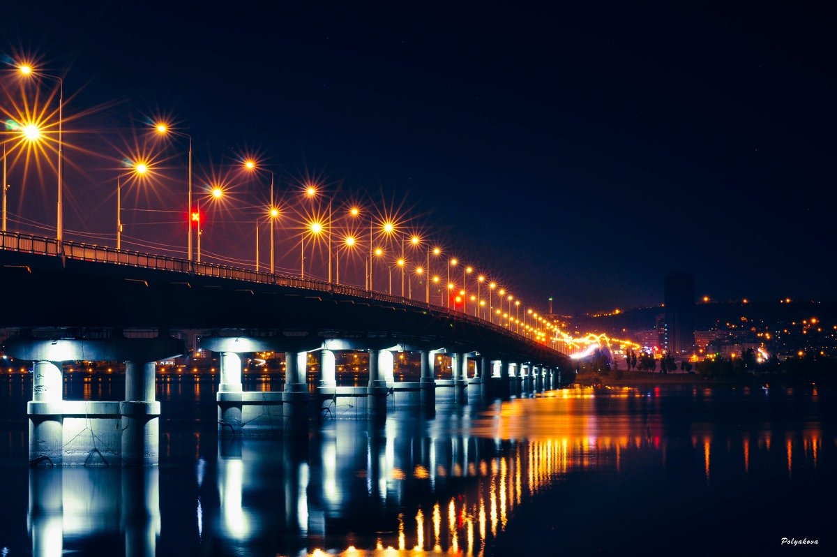 Ночной мост Саратов