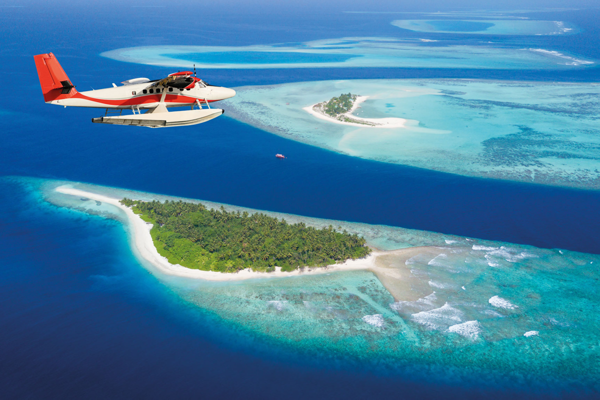 Полет на гидросамолете Мальдивы