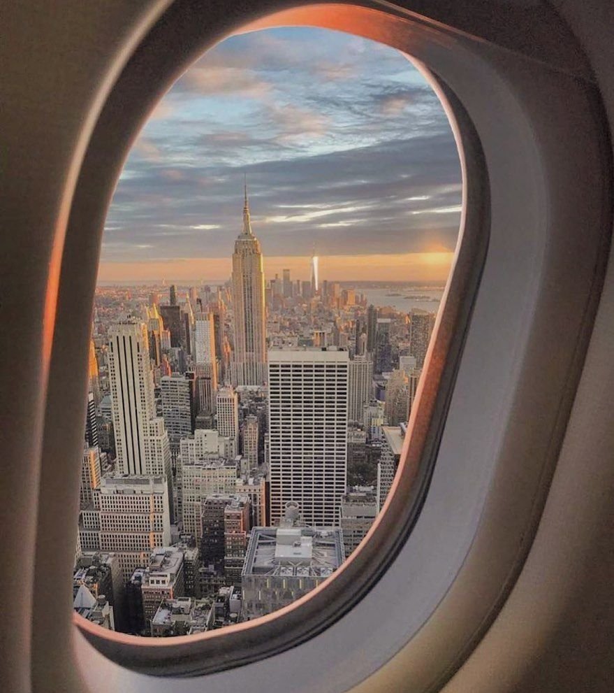 Нью Йорк с окна самолета