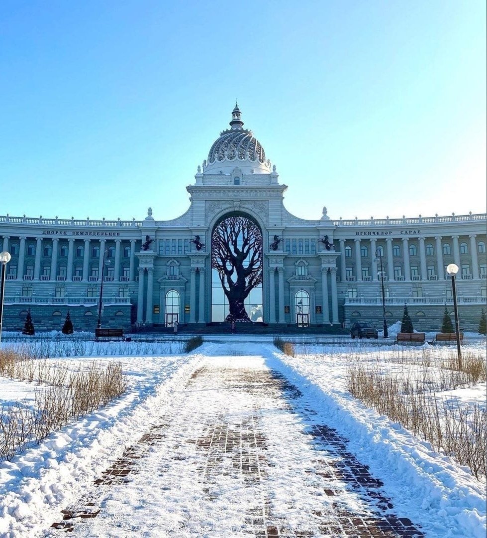 Дворец земледельцев Казань зима
