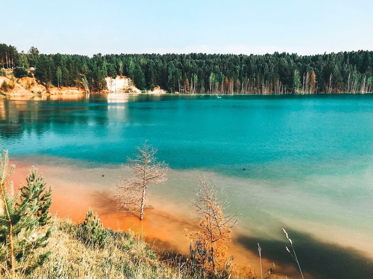 фото озера карьер в омске