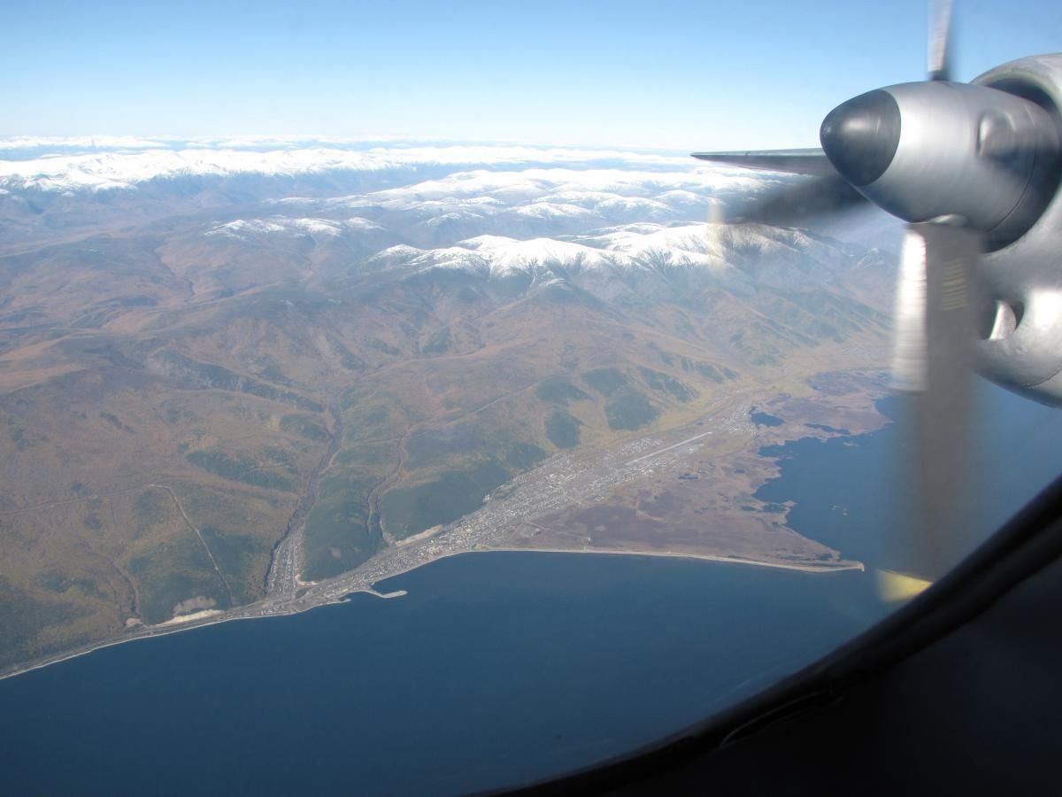 Озеро Байкал с самолета