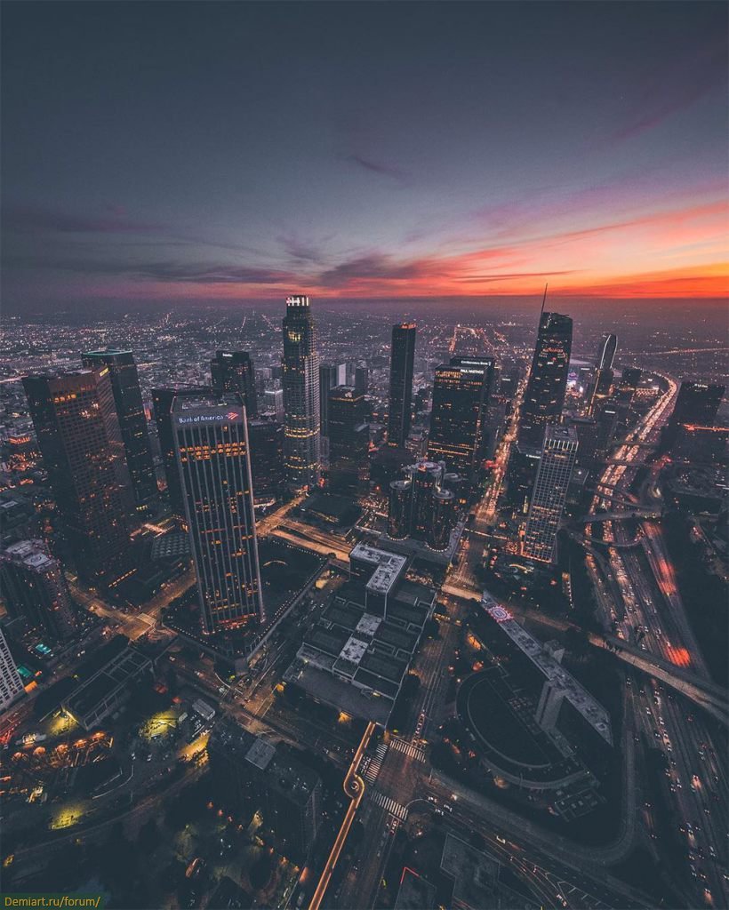 Лос Анджелес город вид сверху