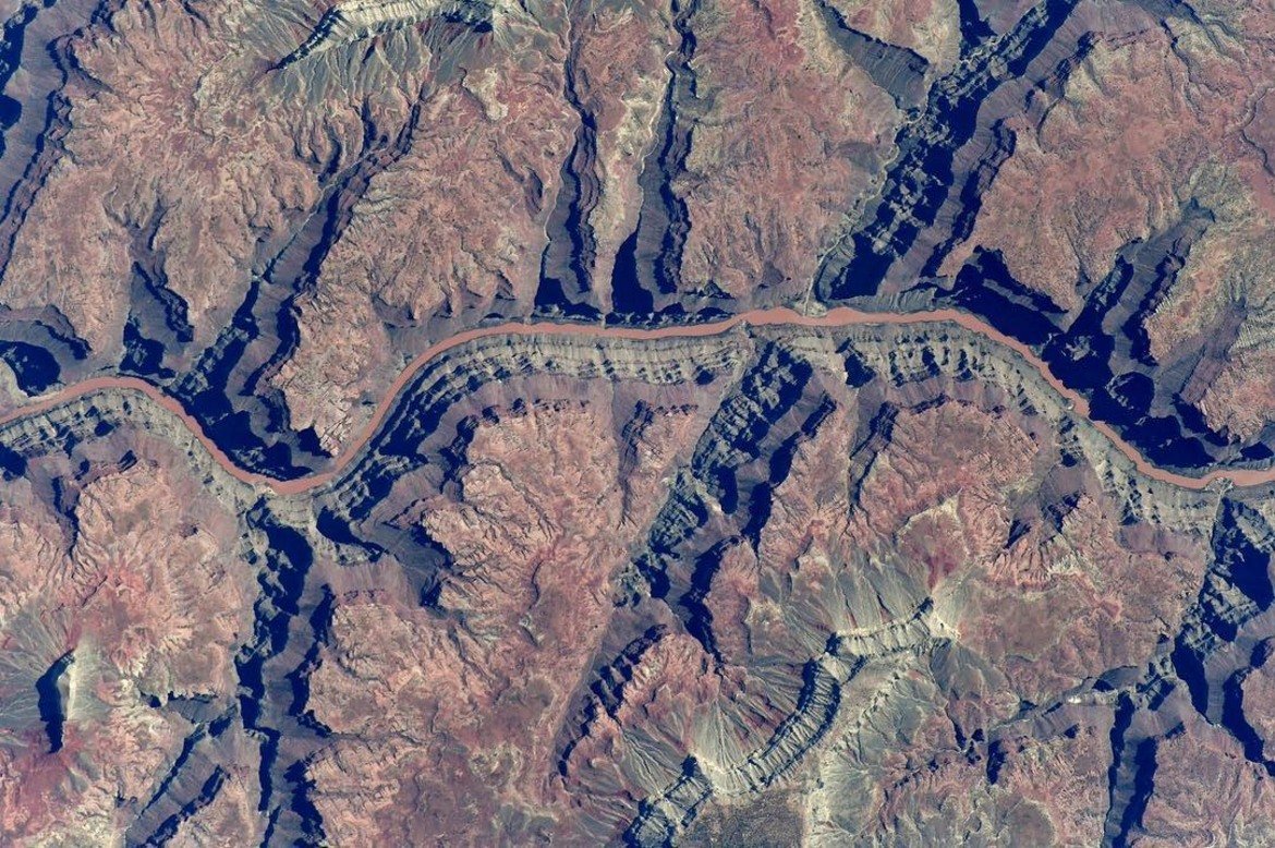 Гранд каньон в США С космоса