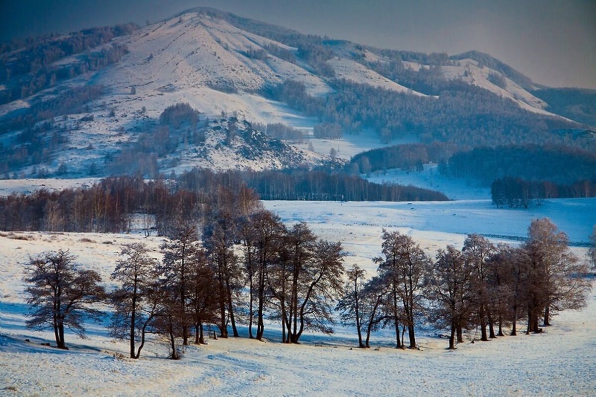 Горы Башкирии зимой