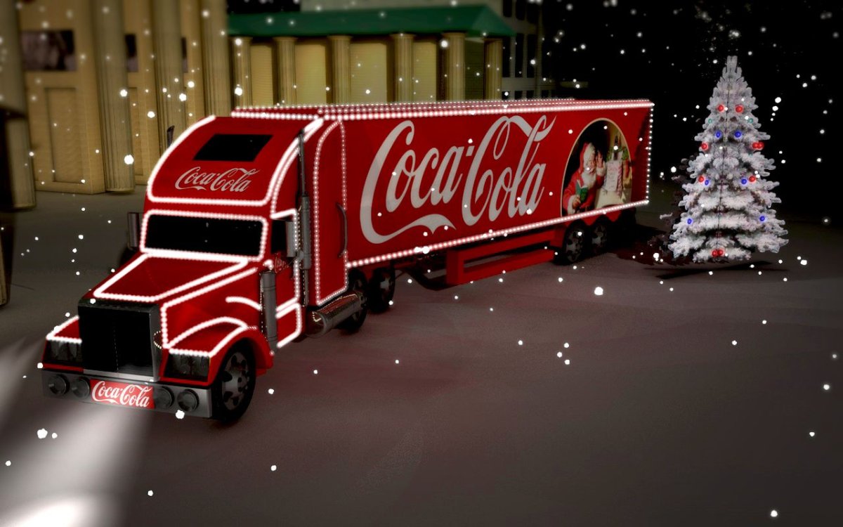 Рождественский грузовик Coca-Cola