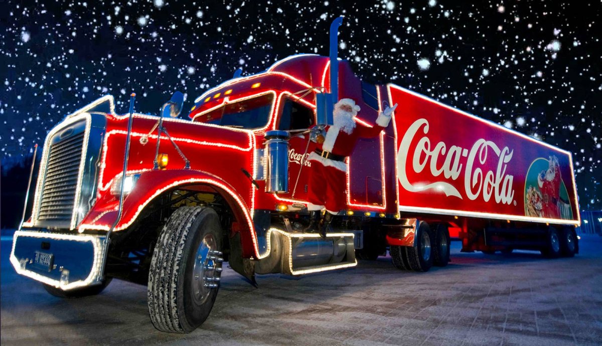 Новогодний грузовик Кока-кола