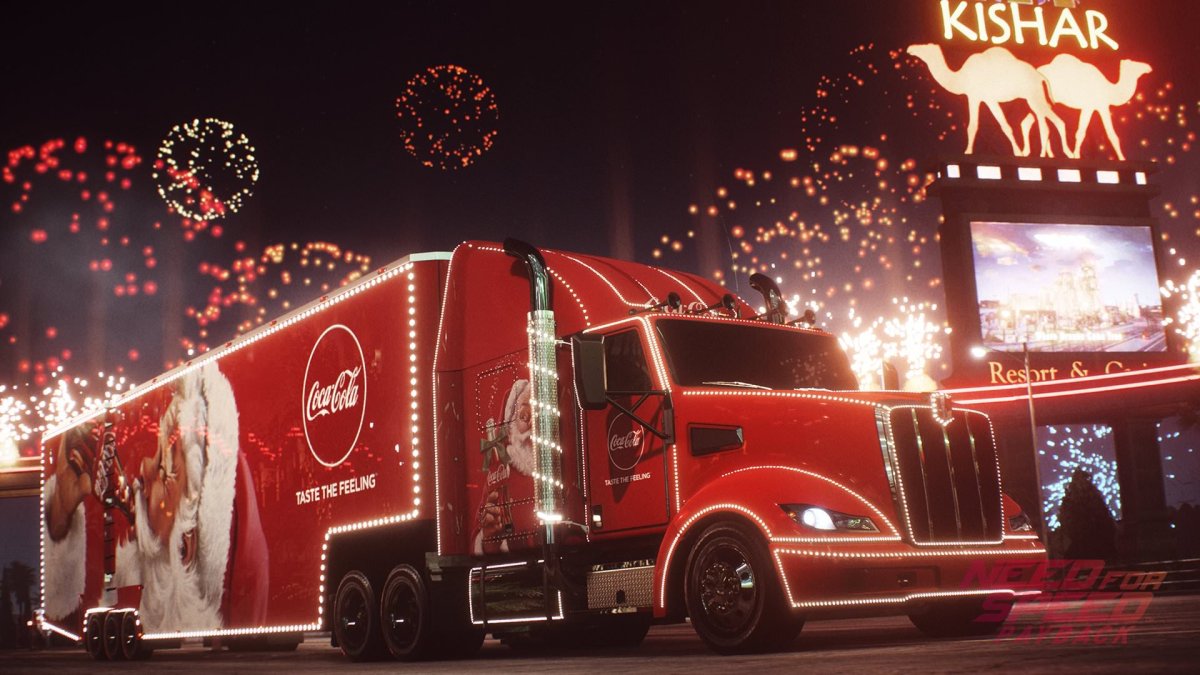 Машинка с Кока кола новый год