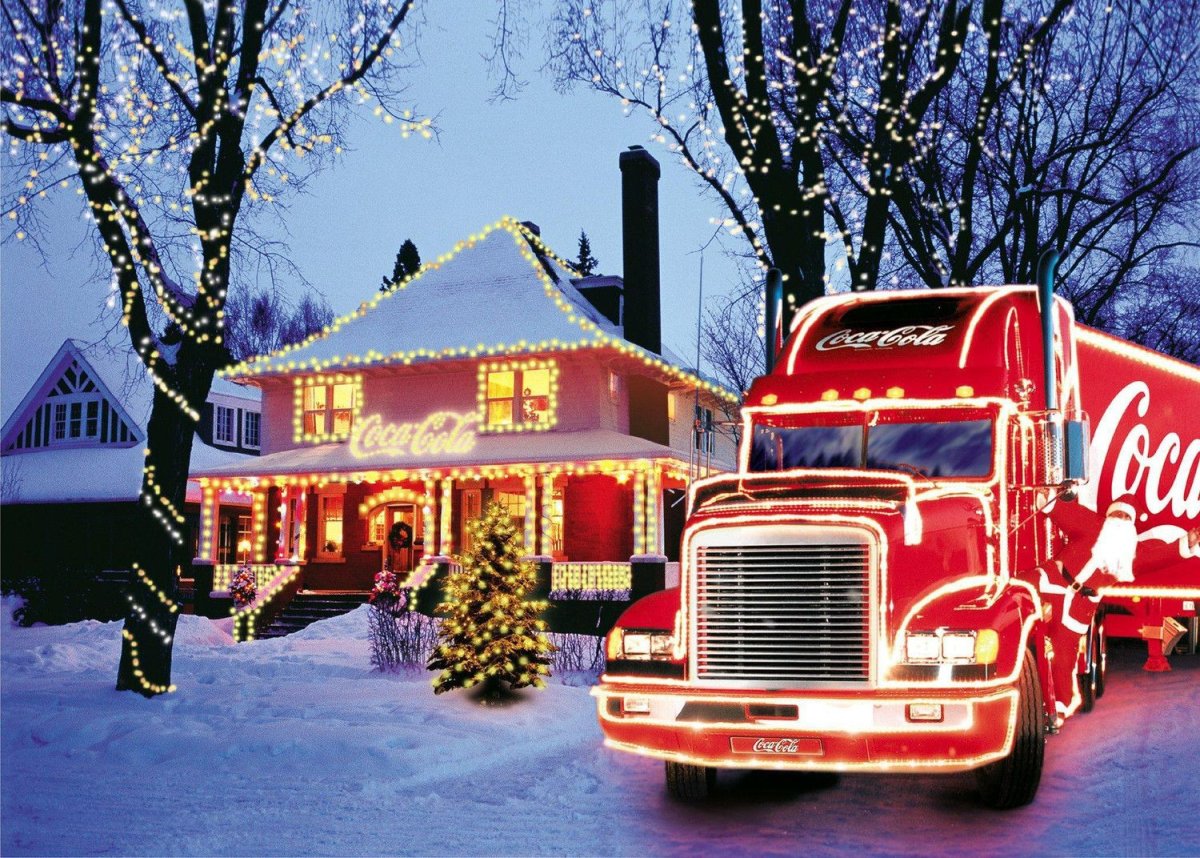 Новогодний грузовик Кока-кола