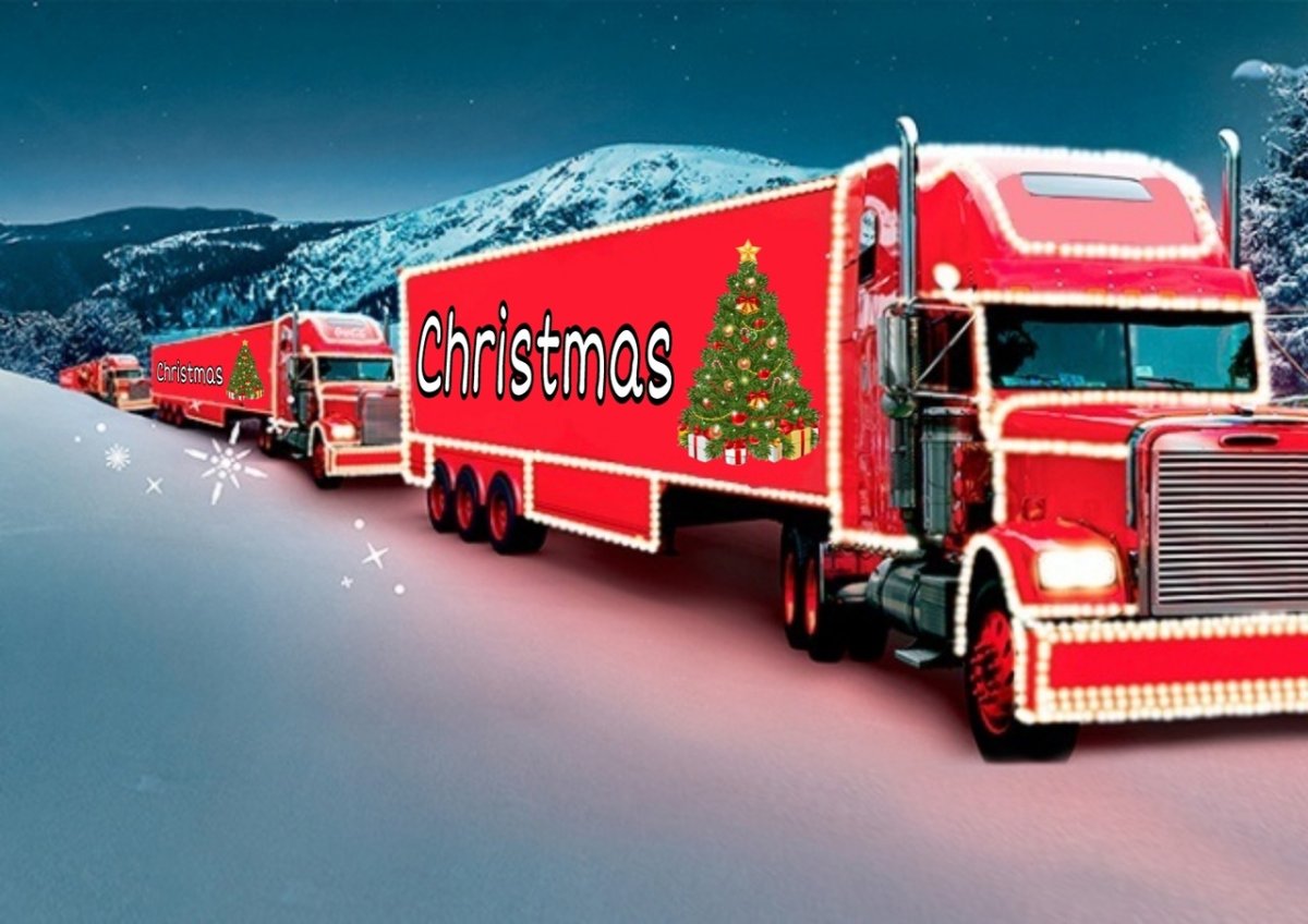 Новогодний грузовик Кока-кола