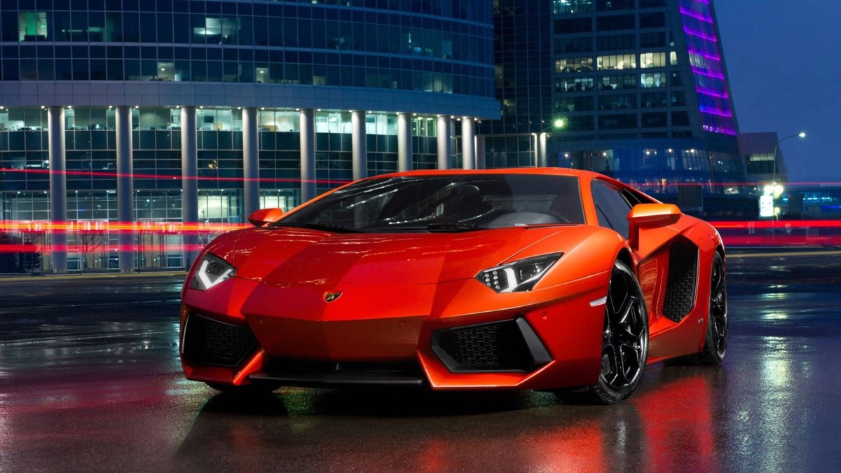 Lamborghini Aventador lp700-4 красный