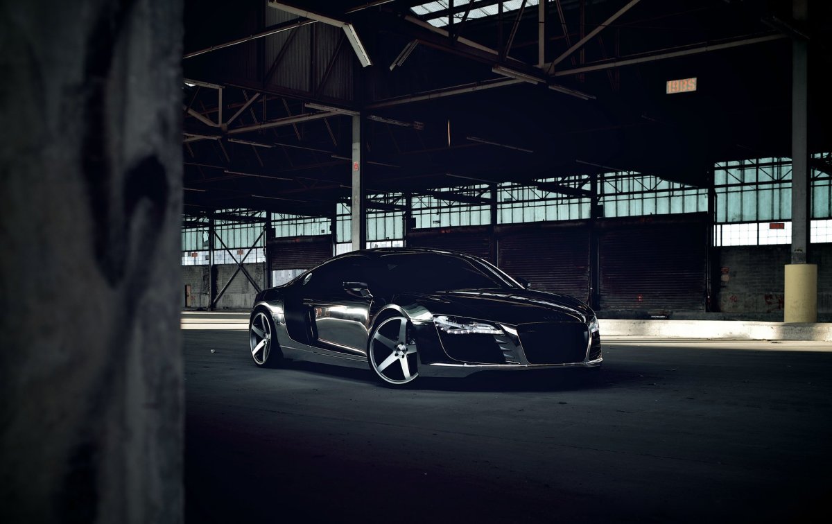 Audi r8 Black 4к