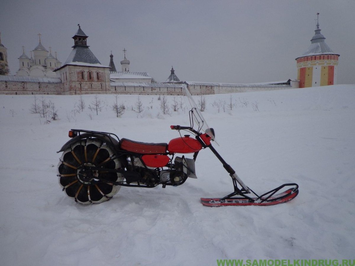 Снегоход из мотоцикла Минск